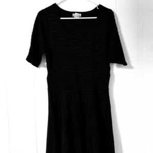 Black midi dress